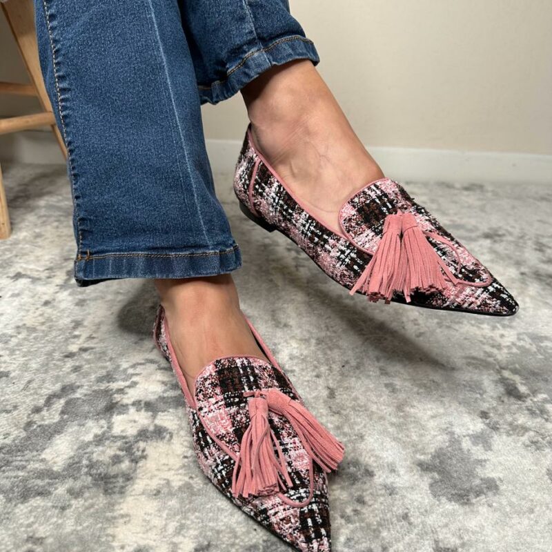 OVYE' - Mocassino tweed rosa