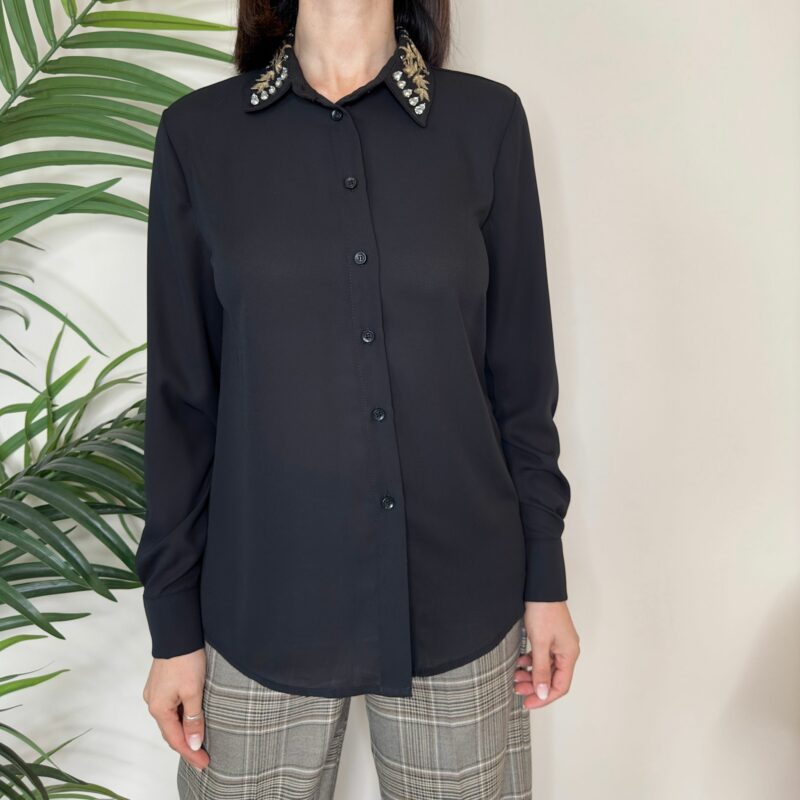 HAVEONE - Camicia colletto ricamato