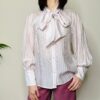 TENSIONE – Camicia fiocco cipria