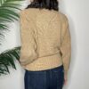 HAVEONE – Maglia girocollo spalline cammello