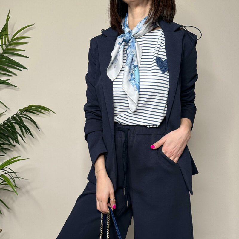 TENSIONE IN - Giacca in felpa con cappuccio blu
