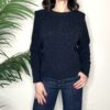 HAVEONE – Maglia girocollo spalline blu