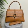 Borsa cuciture cuoio