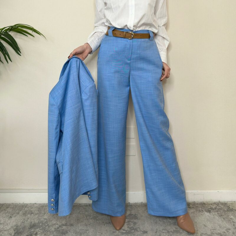 TENSIONE IN - Pantalone palazzo azzurro