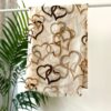 Pashmina cuori grandi moca