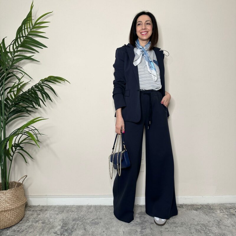 TENSIONE IN - Pantalone in felpa blu