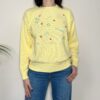 VICOLO – Maglia scritte ricamate gialla