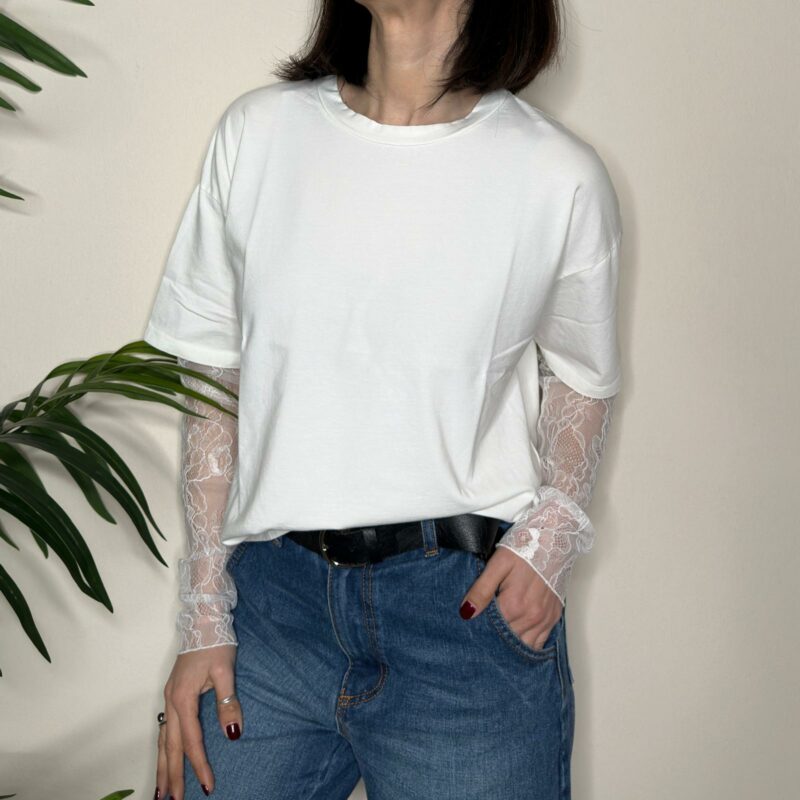 SUSY MIX- T-shirt manica pizzo