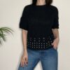 VICOLO – Maglia strass nero