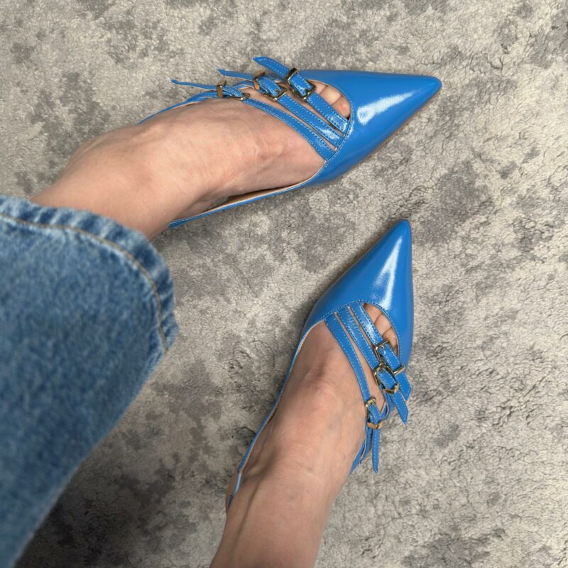 Slingback azzurro