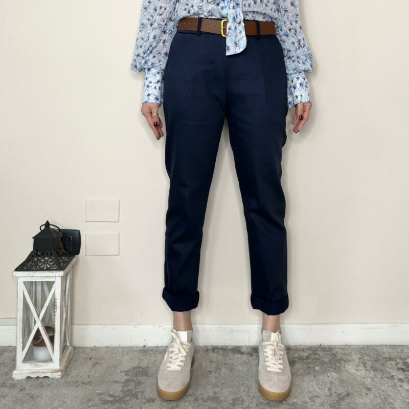 SUSY MIX- Pantalone cotone blu