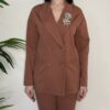 VICOLO – Giacca doppiopetto cognac