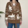 VICOLO – Cardigan revers giacca cognac