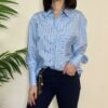HAVEONE – Camicia ampia riga blu