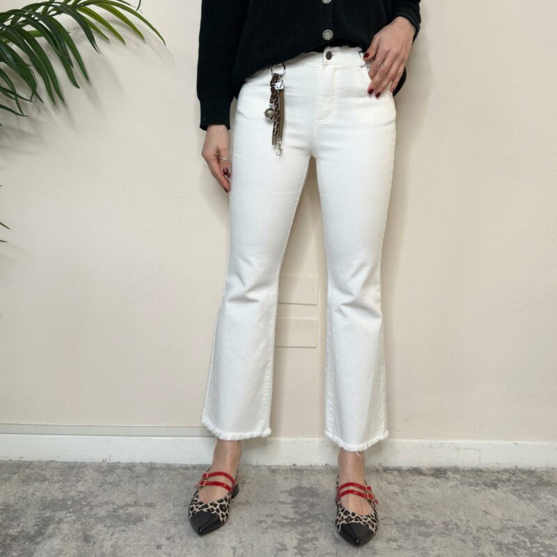 TENSIONE IN - Jeans trombetta bianco