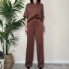 TENSIONE IN – Pantalone palazzo terracotta