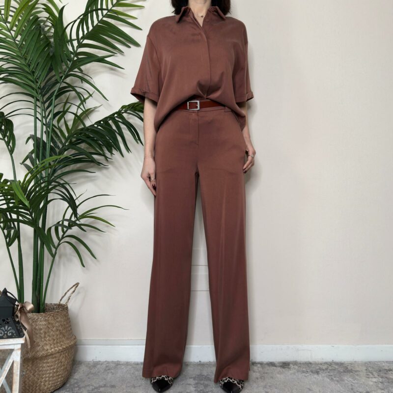 TENSIONE IN - Pantalone palazzo terracotta