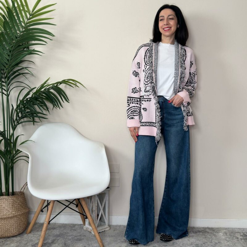TENSIONE IN - Cardigan bandana rosa