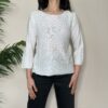 BLUE JOINT – Maglia bianca paillettes