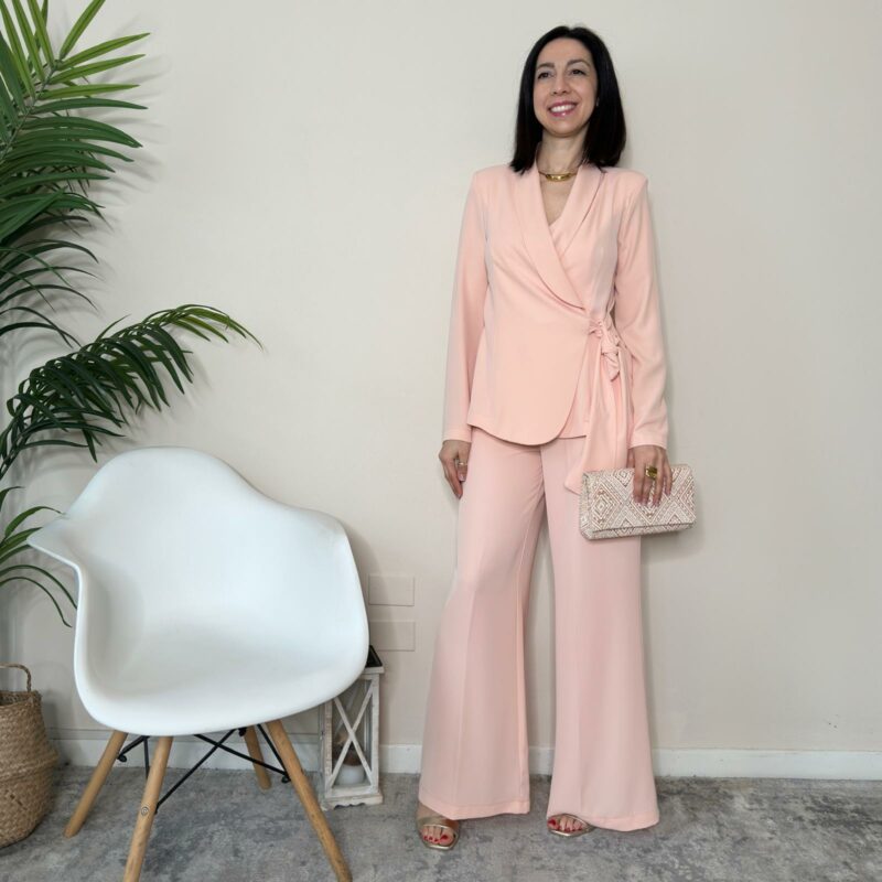 HAVEONE - Giacca fiocco laterale rosa