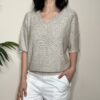 BLUE JOINT – Maglia scollo V champagne