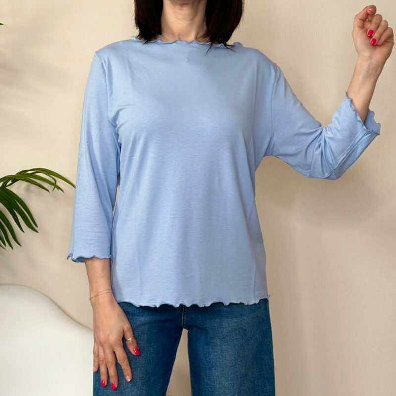 BLUE JOINT - Maglia manica 3/4 azzurra
