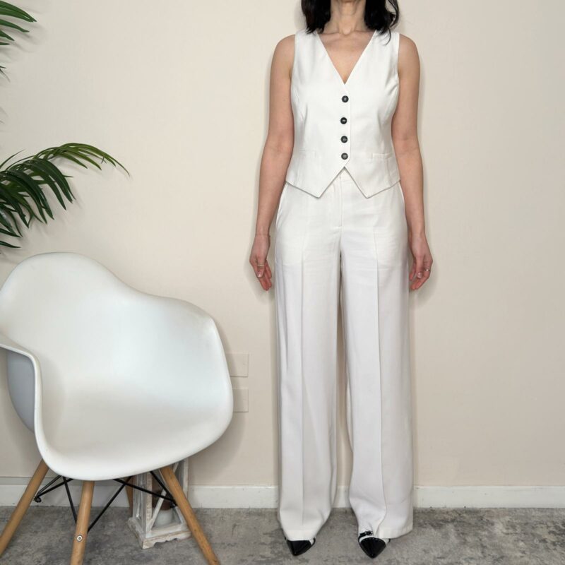 TENSIONE IN - Completo bianco gilet+pantalone
