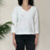 BLUE JOINT – Maglia scollo V bianca