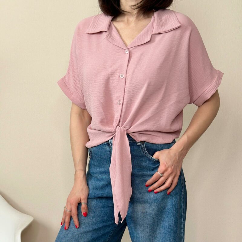 BLUE JOINT - Camicia nodo rosa