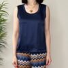 VICOLO – Blusa smanicata blu
