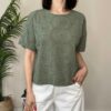 BLUE JOINT – Blusa ricamata verde