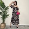 VICOLO – Abito fiori scollo shiffer