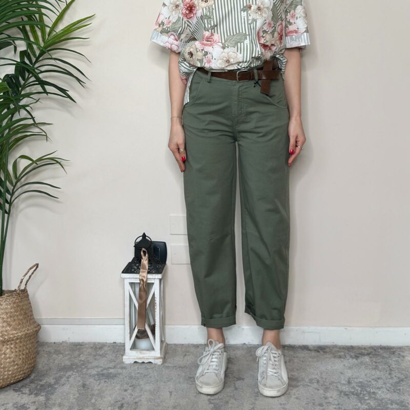 TENSIONE IN - Pantalone balloon verde