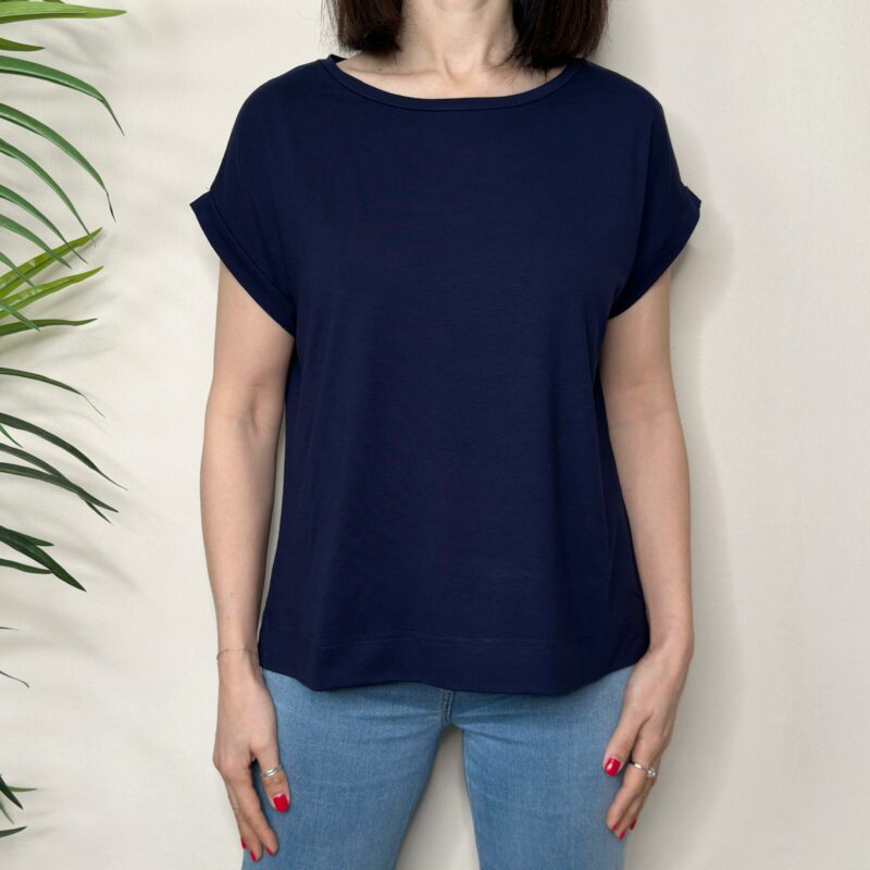 BLUE JOINT - T-shirt scatoletta blu navy