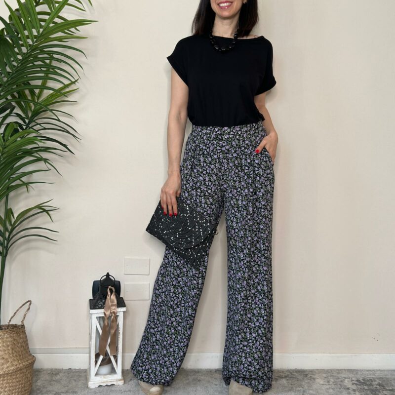 TENSIONE IN - Pantalone palazzo fiori