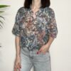 SUSY MIX – Camicia stampa paisley azzurro