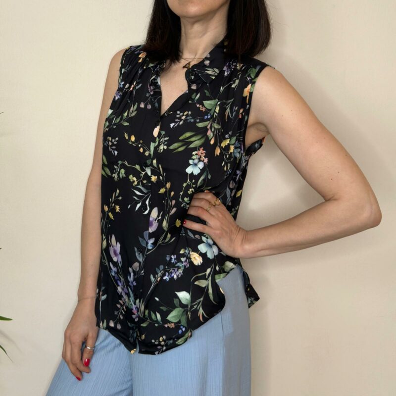 SUSY MIX - Camicia smanicata fiori