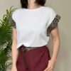 TENSIONE IN – T-shirt passamaneria bianca