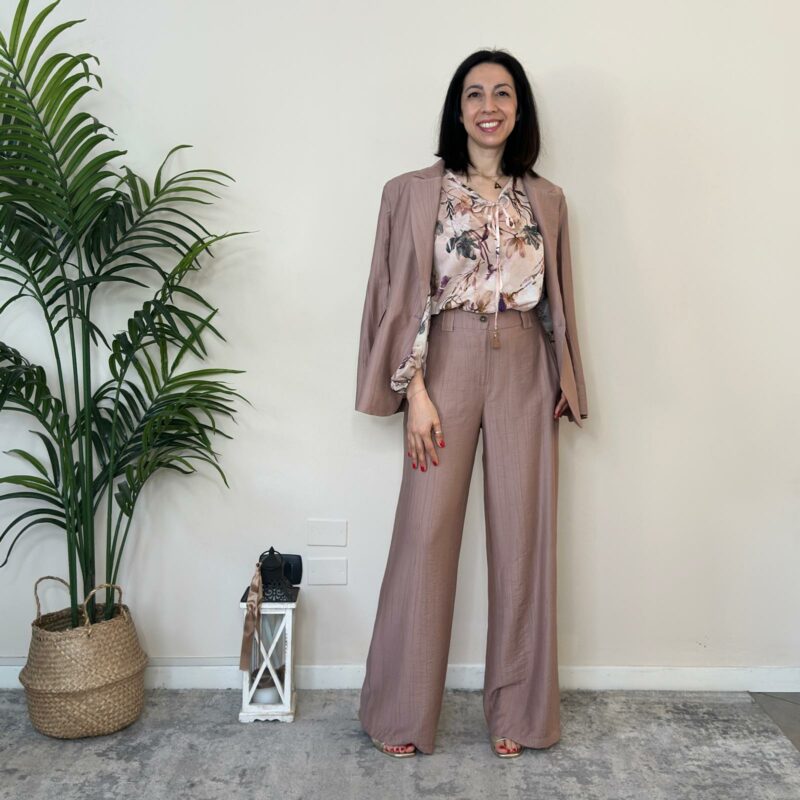 TENSIONE IN - Completo giacca+pantalone rosa