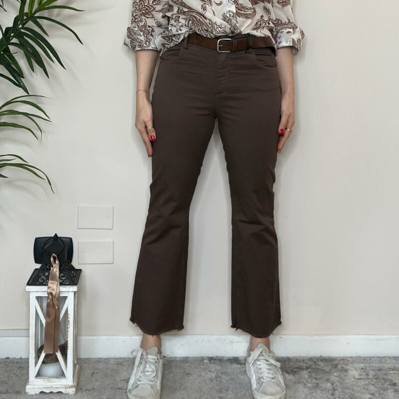 TENSIONE IN - Jeans trombetta cioccolato