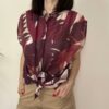 SUSY MIX – Camicia fantasia vino
