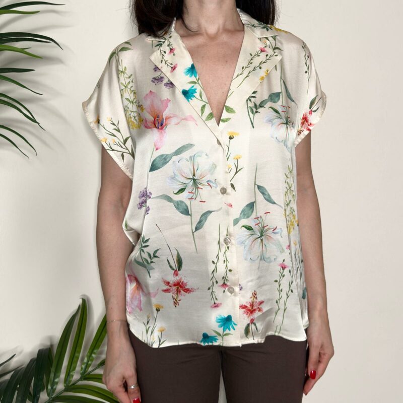 SUSY MIX - Camicia fiori burro