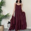 TENSIONE IN – Abito spallina rosso india