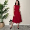SUSY MIX – Abito midi rosso india