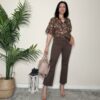 SUSY MIX – Camicia fiori cioccolato