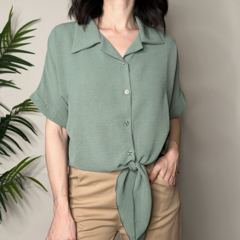 BLUE JOINT - Camicia nodo verde oliva