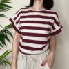 SUSY MIX – Maglia righe rosso india