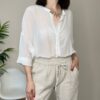 TENSIONE IN – Camicia misto seta bianca