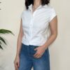 BLUE JOINT – Camicia cotone manica corta bianca