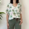 BLUE JOINT – Camicia fiori verdi